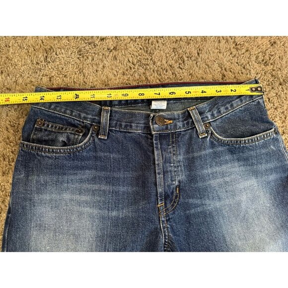 ABERCROMBIE FITCH 1892 Vintage Flare Jeans Low Rise 90s Y2K Made in USA 28x33 - Picture 8 of 12